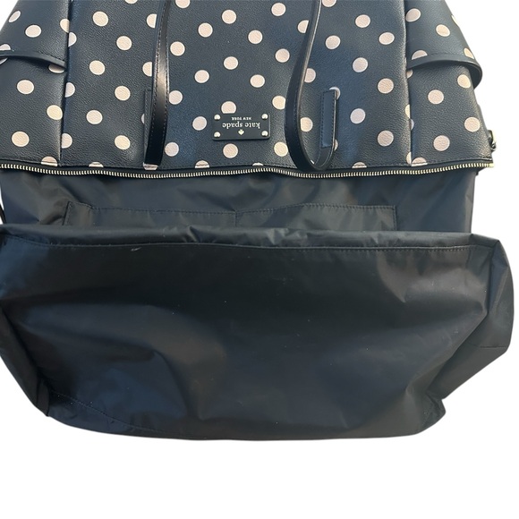 EUC Kate Spade Wellesley Printed Adaira Baby Bag (Black/Decobeige) with Strap - Picture 11 of 14